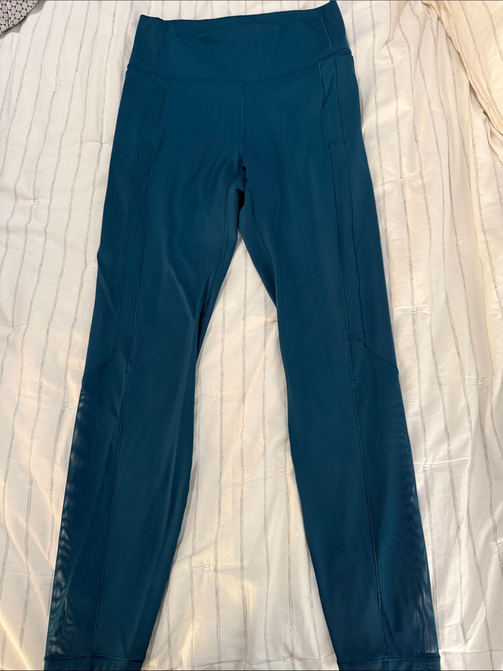CALIA by Carrie Underwood Deep Teal High-Rise Leggings with mesh legs